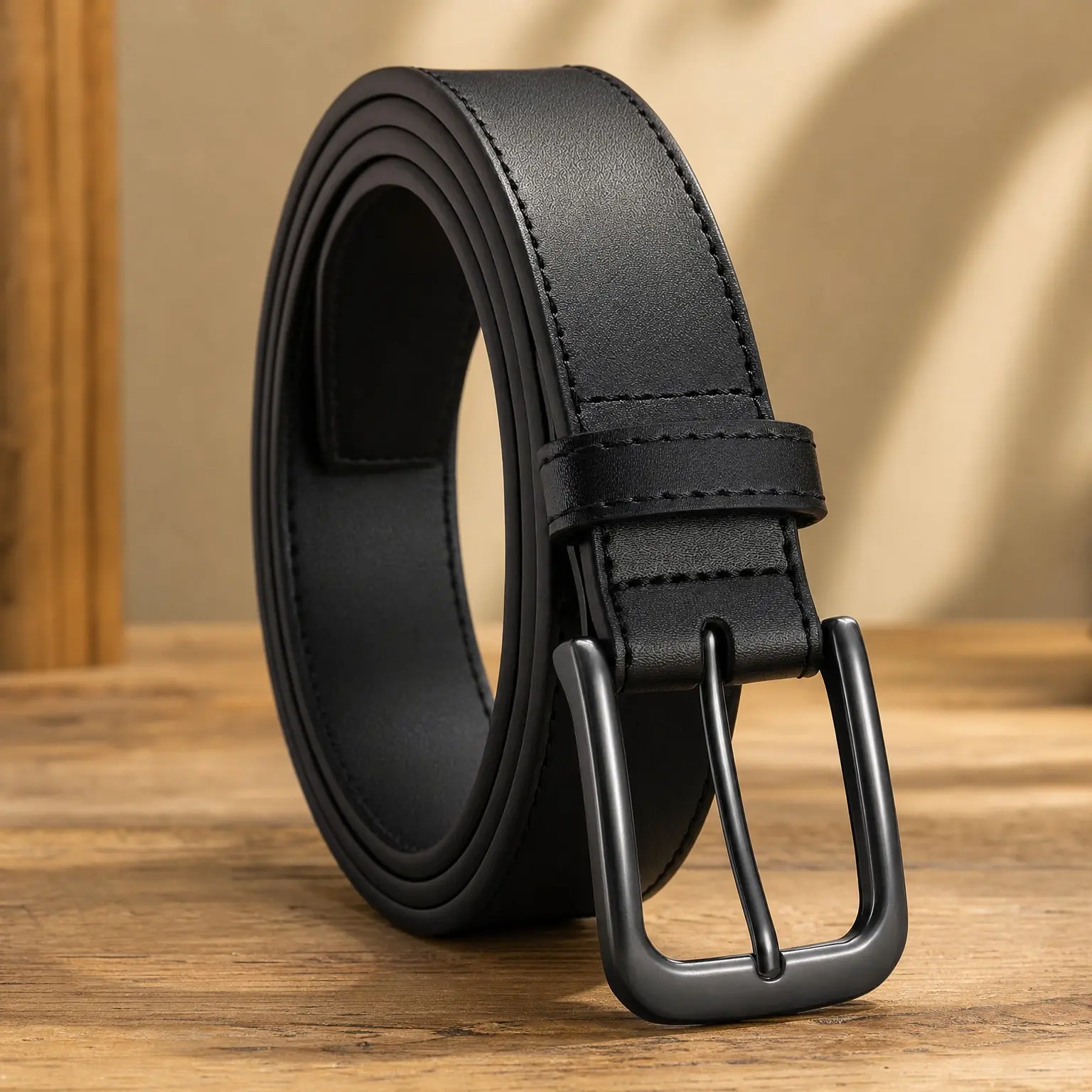 Mens Leather Belts 35mm for Jeans - Tough at Work, Sharp DailyGift