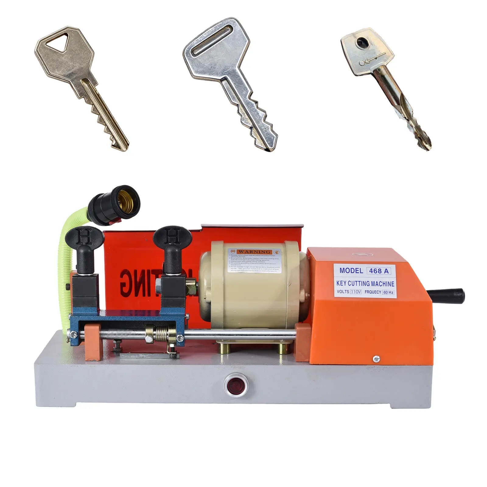 Professional key duplicator 468A, 150W strong motor, durable steel clamp & storage drawer for bits. Quickly duplicate keys for your home/car. #keys #locksmithtools #hack