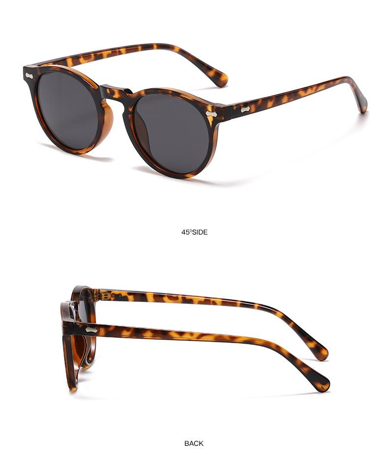 Retro Round Sunglasses Men Women Fashion Small Polarized Sun Glasses For Male Female Literary Vintage Shades Driving Eyeglasses Trendy Vintage Sunglasses