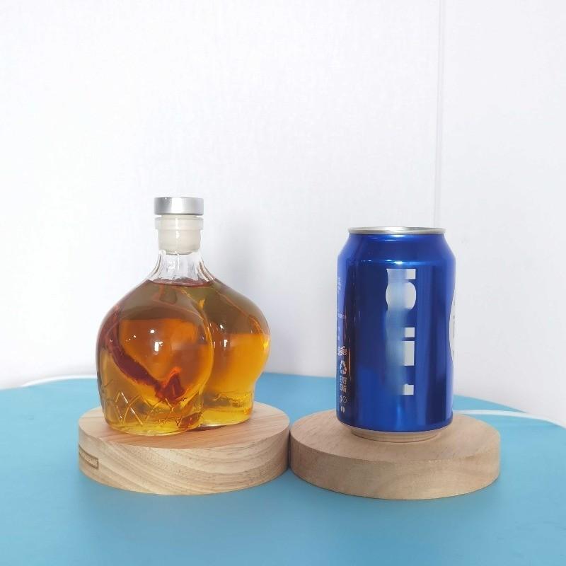 Handmade High Borosilicate Glass Bottle, Creative Butt Shape, Whiskey, Brandy, Xo, Tequila, Dispenser, Bar Decor, Versatile, 1pc 2026 New Model, Home Bar Accessories
