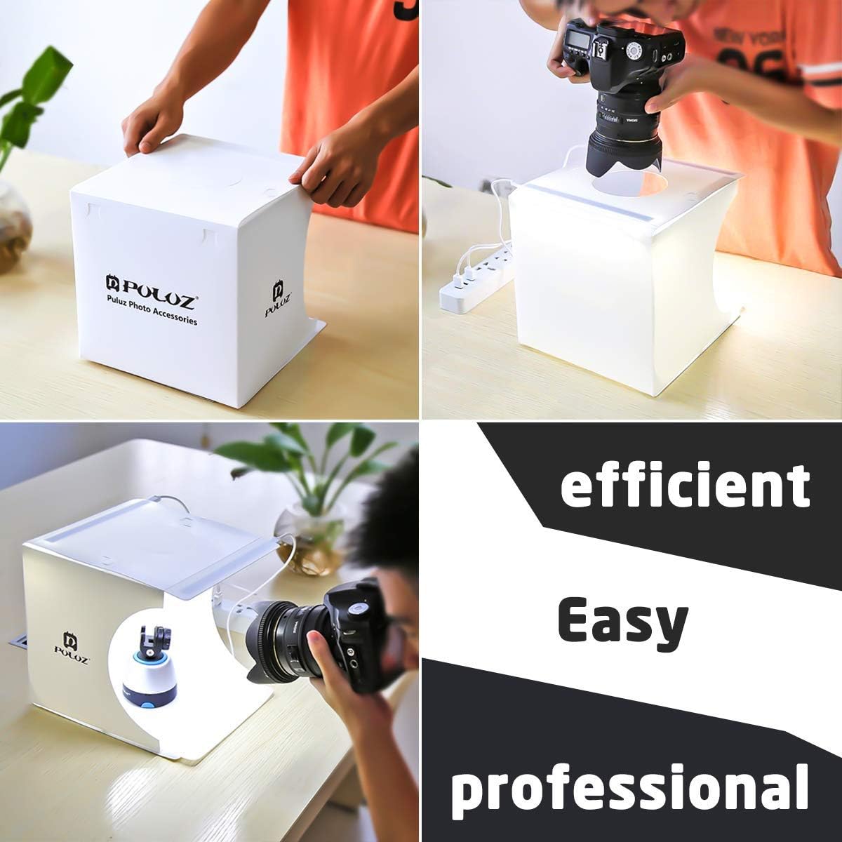 Mini Photo Studio Super Bright Photography Light Box Lightbox Portable Shooting Light Tent with 6 Colors Photography Backdrops Waterproof Background Screen Carrying Bag