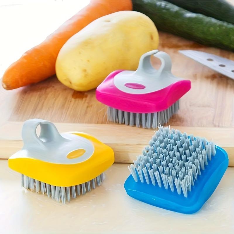 Multi functional mini kitchen brush, durable fruit and vegetable cleaning brush, suitable for potato and barbecue accessories, mini fruit and vegetable cleaning brush, kitchen cleaning, brush, barbecue cleaning accessories