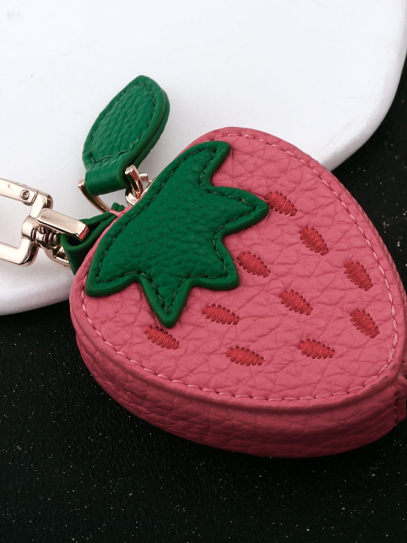 Creative Cute Fruit Bag Charm, Adorable Strawberry Lemon Blueberry Cherry Apple Peach Keychain, Perfect Gift for Fruit Lovers