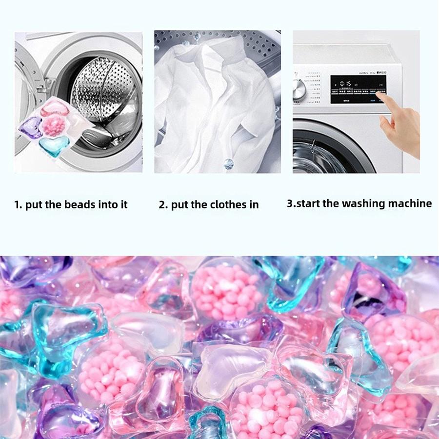 5-In-1 Laundry Detergent beads, 50pcs/120pcs Scent Booster Laundry capsules 💐 Concentrated Liquid Fabric Softener, Fruit Scented, Strong Stain Removal, Color Protection 👕✨, Laundry Detergent Balls, Laundry Pods Laundry Tools & Accessories