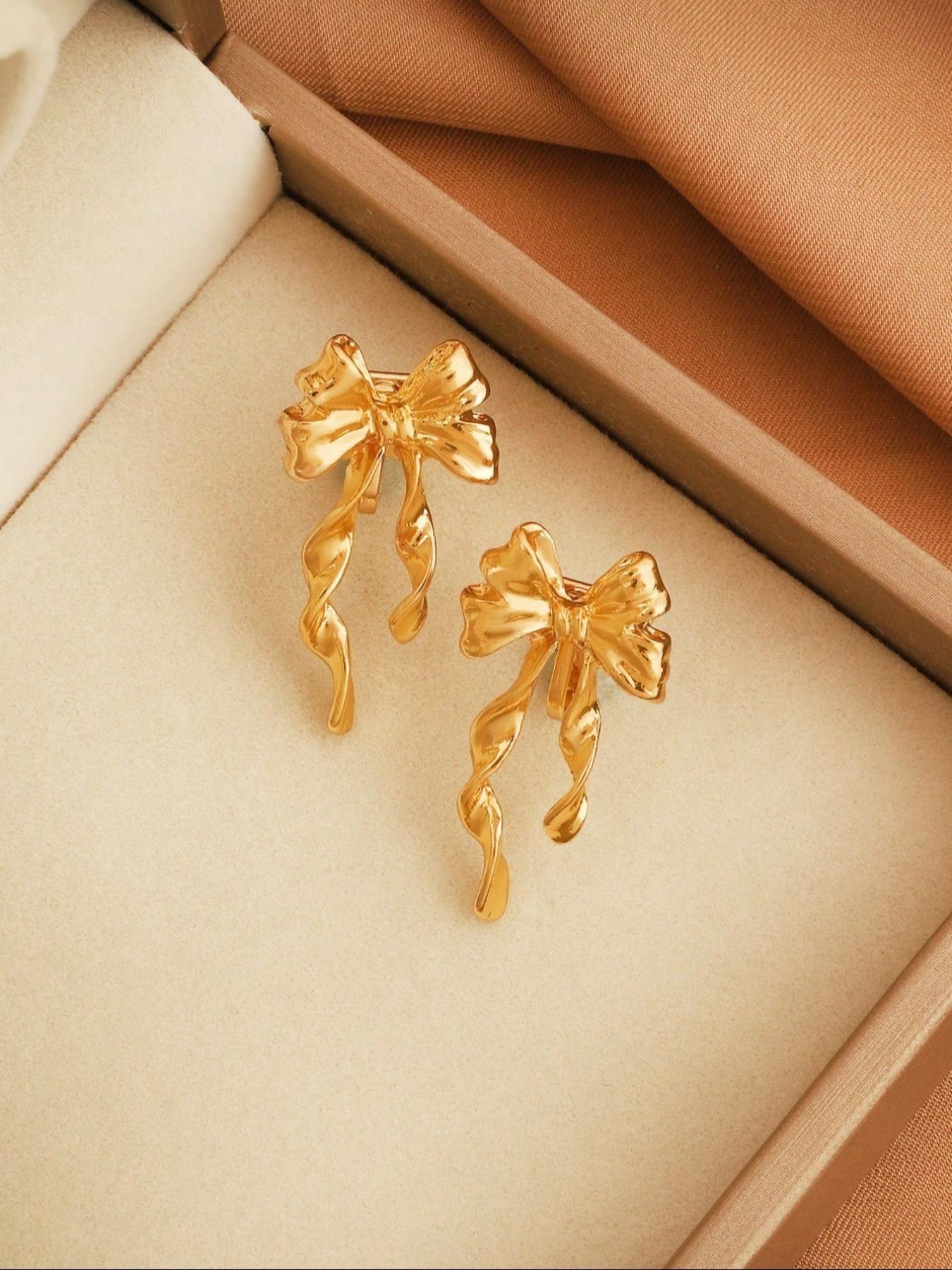 Asymmetrical Butterfly Spiral Earrings, Unique Metal Design, Perfect for Evening Parties, Stylish Jewelry for Women