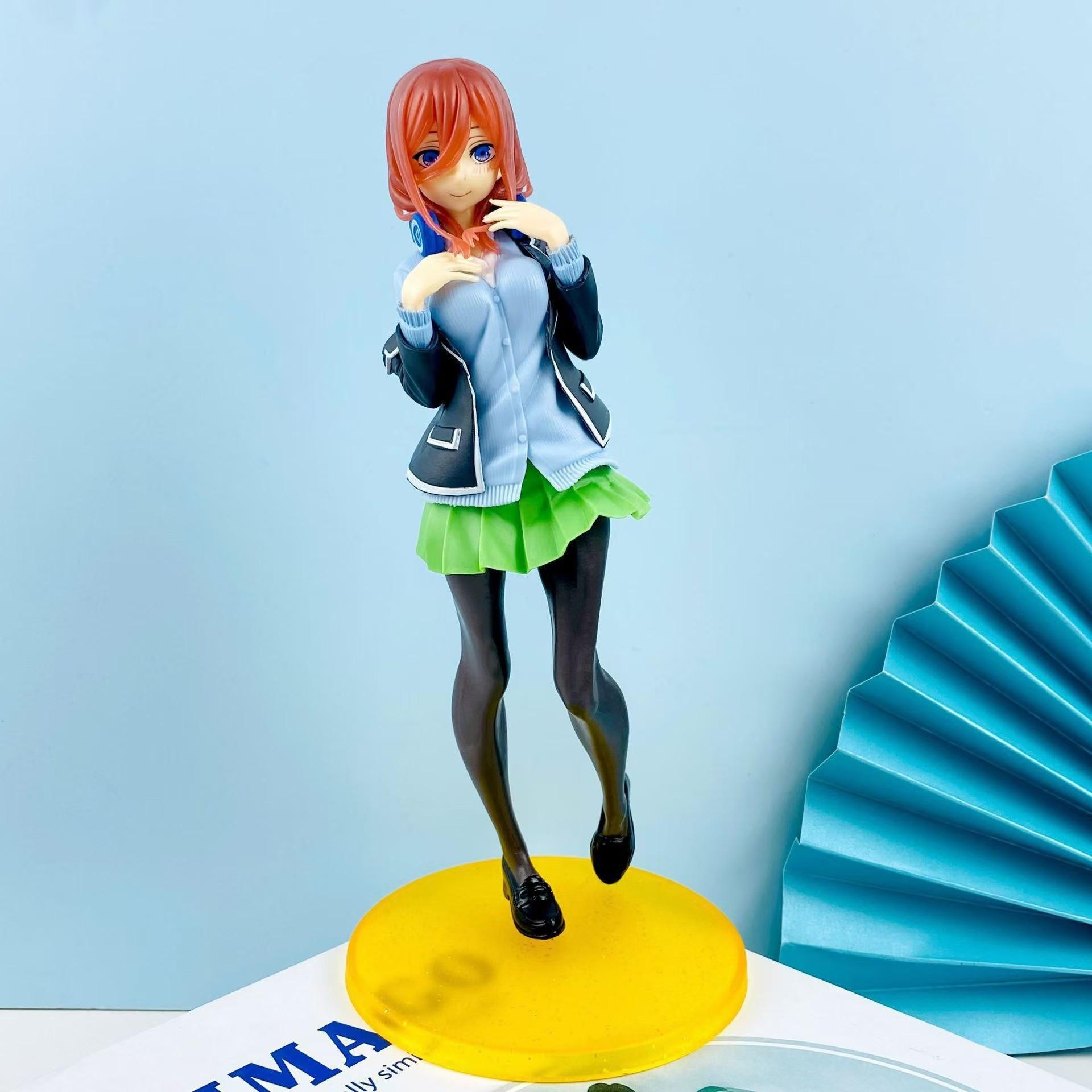 Anime The Quintessential Quintuplets Figure Miku Nakano Figuras Ichika Nino yotsuba itsuki School Uniform PVC Toys for Gift
