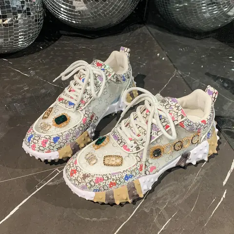 Women's Casual Sports Shoes, Spring & Fall, Low Top, PU Material, Rubber Sole, Anti-Slip, Fashionable, Versatile, Student Shoes, Lowtop Casual Sneakers