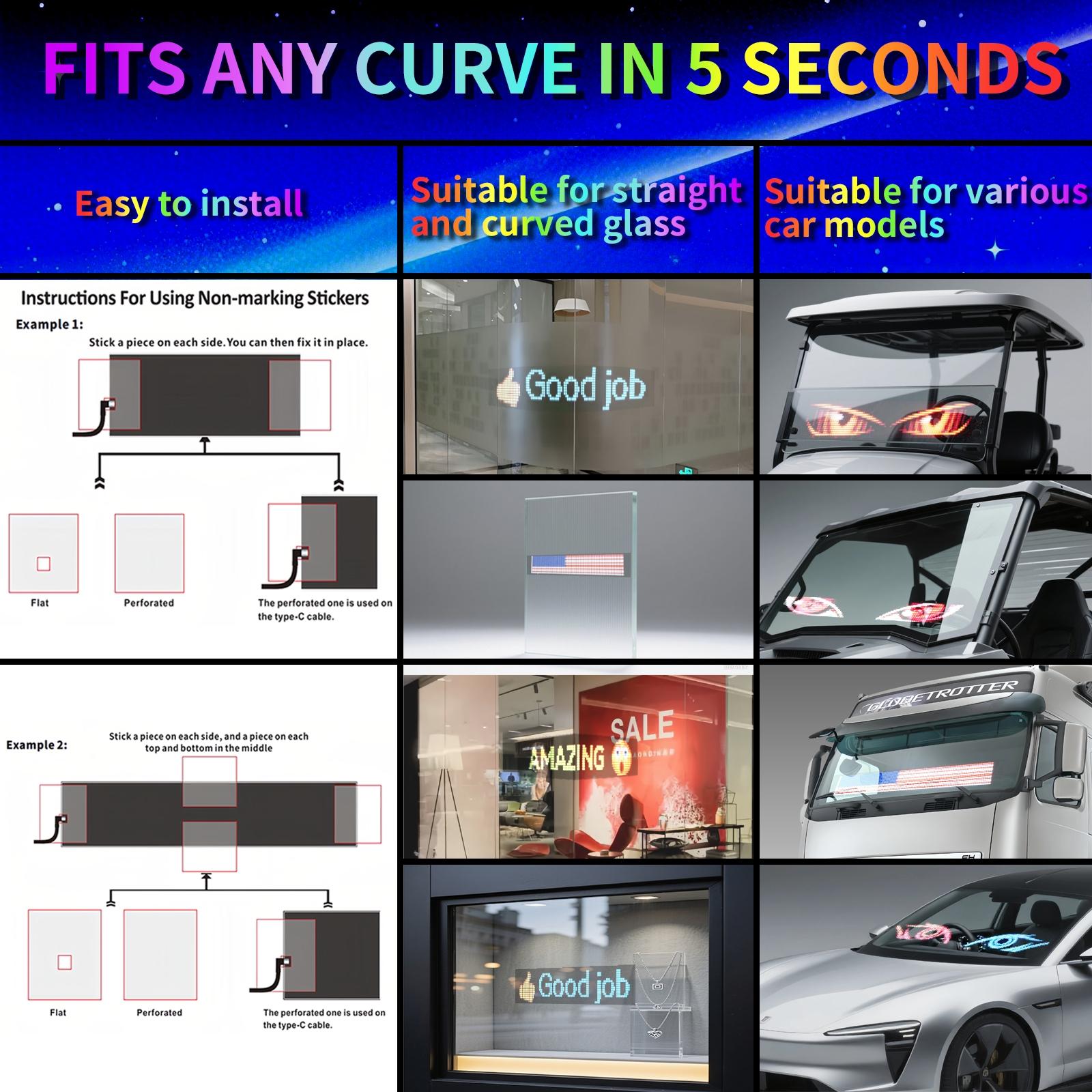 Smart Ai Voice Control LED Display Screen, Pixel Panel Light, APP Programmable Flexible RGB Matrix, USB Powered, Car Restaurant Advertising, Home Decor