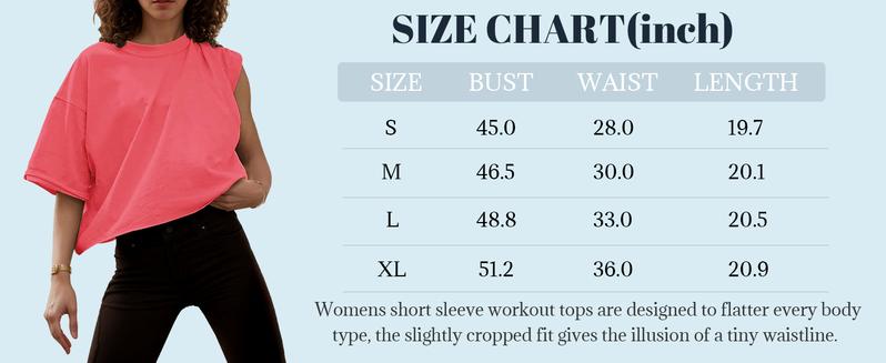 【ETCYY】Women’s 2025 Oversize Crop Tops – Minimalist Loose Fit Drop-Shoulder Tees with Batwing Sleeves, Roll Hem, Round Neck, Vintage Graphic Shirts for Yoga/Running/Gym/Summer Streetwear