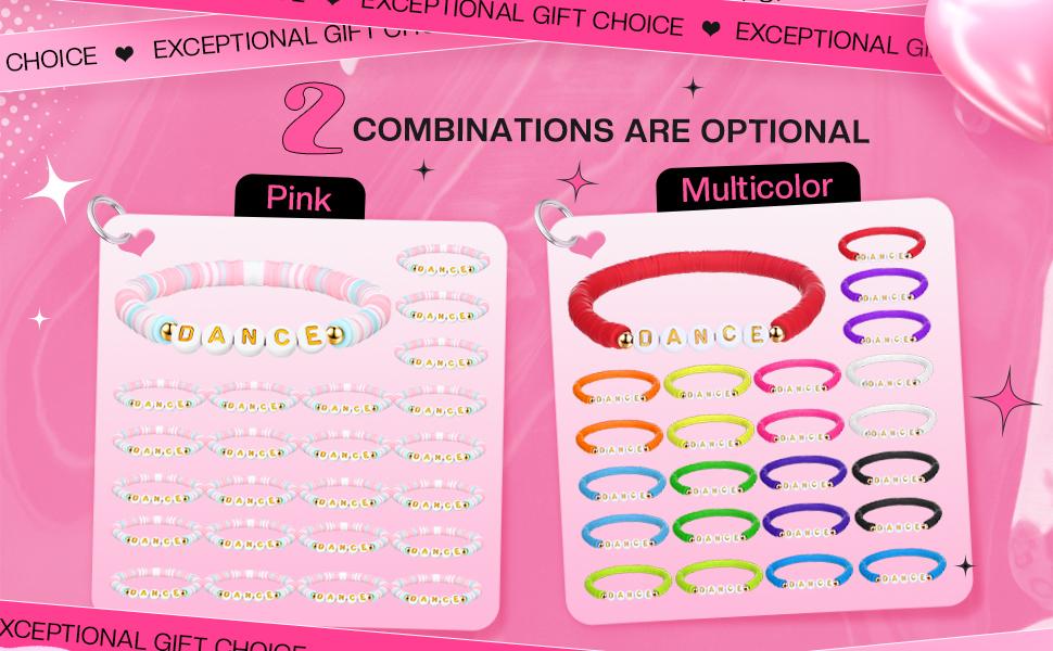 24/36Pcs Easter Dance Polymer Beaded Bracelets Gift Stylish Elegant and Durable for Galentine Student Charm Jewelry Team Gift for Dance Lovers School Party Gift