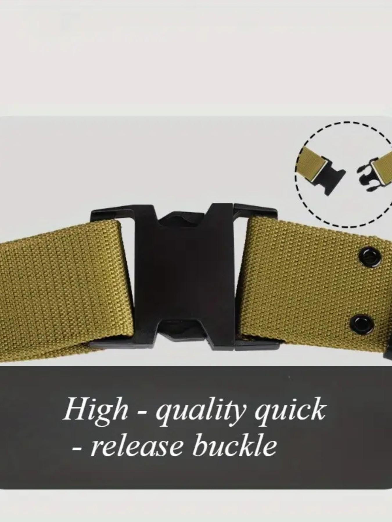 Tactical Quick-Release Belt, Nylon Military Style Men's Waistband, Perfect for Streetwear, Functional Clothing, Edc Fashion
