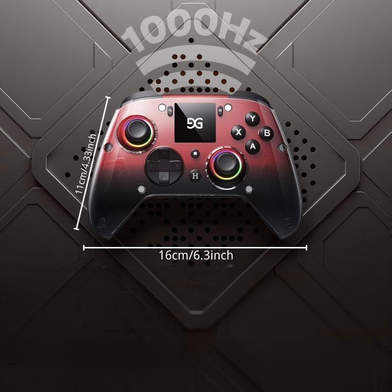 Wireless Gaming Controller with Interactive Screen, 1000Hz Polling Rate, Hall Joysticks & Triggers, 4 Programmable Buttons, Compatible with PC, Switch1, PS4, iOS, Android, New Year's gift, Valentine's Day gift