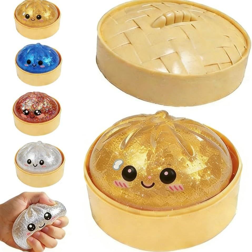 Flashy Dumpling Stress Relief Toy, Soft Squeeze Ball with Box, Creative Fun Sensory Play, Relaxing Handmade Dough, Kawaii Squishies, Casual Occasion
