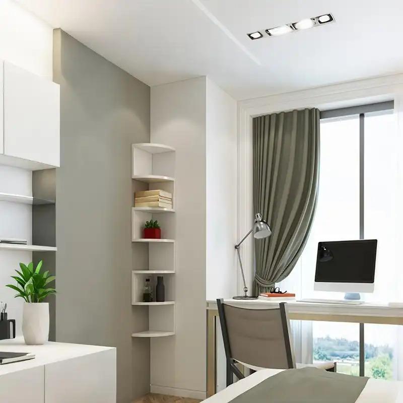 Home corner storage rack, wall triangular hanging storage shelf, corner divider, multi-level bookshelf for walls in kitchen, multi-layer wall-mounted storage, Wall Mounted Organizer