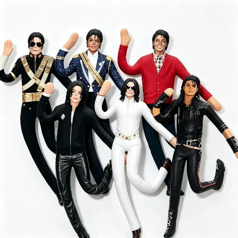 2026 New MJ Mouse Abstract Plush Toy - Michael Jackson Stuffed Doll with Built-in Wire Skeleton for Posing, Soft Cuddly Holiday Gift Pick for MJ Fans, Soft Cuddly Gift, Mj Stuffed Doll