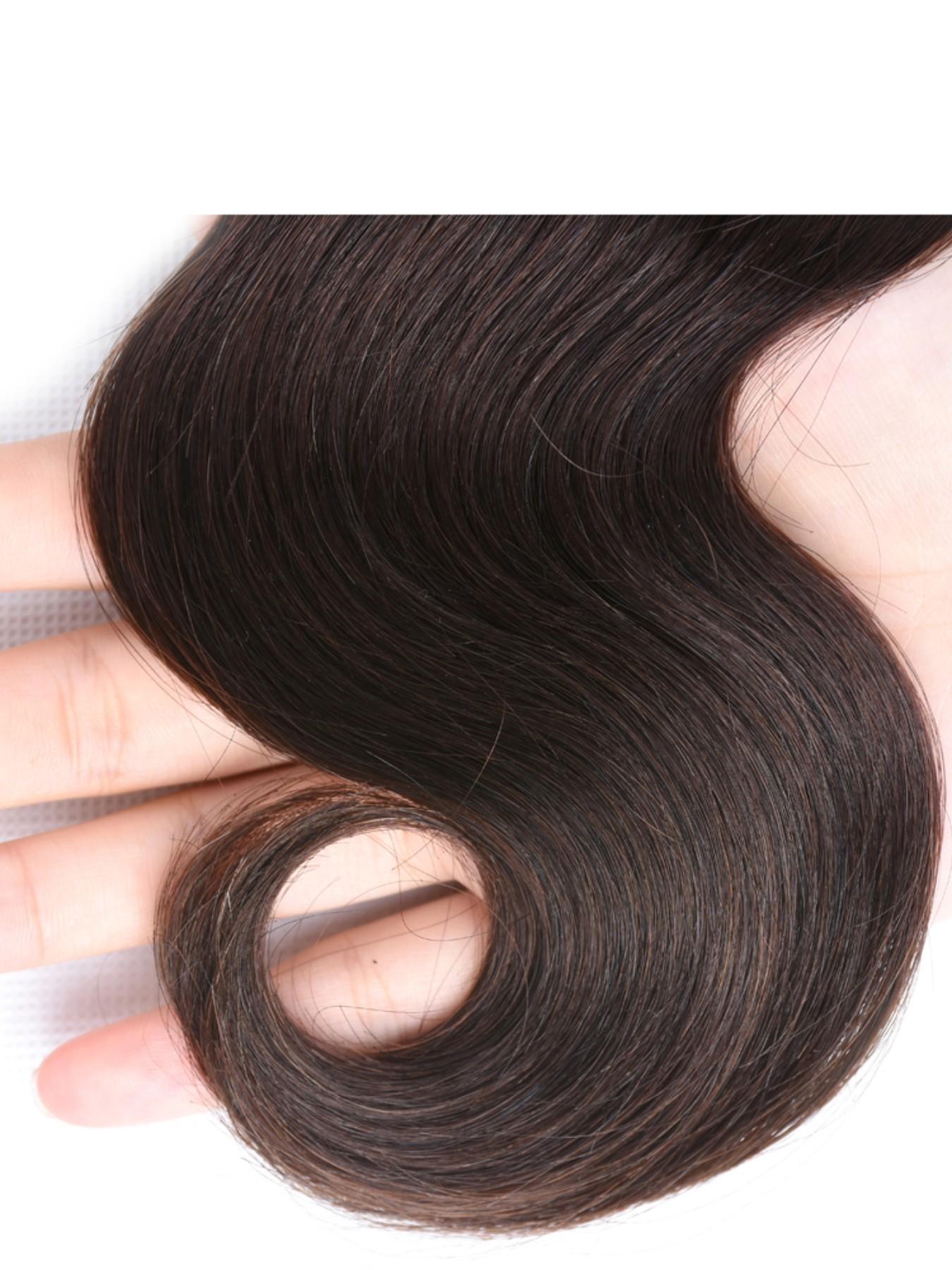 1PC 2#-BW 2# Dark Brown Body Wave Human Hair Bundle, Brazilian Hair Weave