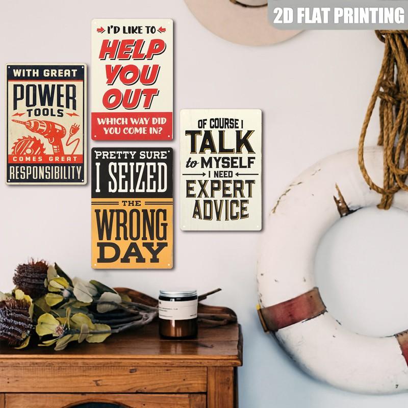 Vintage Aluminum Sign, Humorous Retro Design, Friendly Info Decorative Poster, 8x12 Inches, 2D Flat Aluminum Plaque, Universal Setting