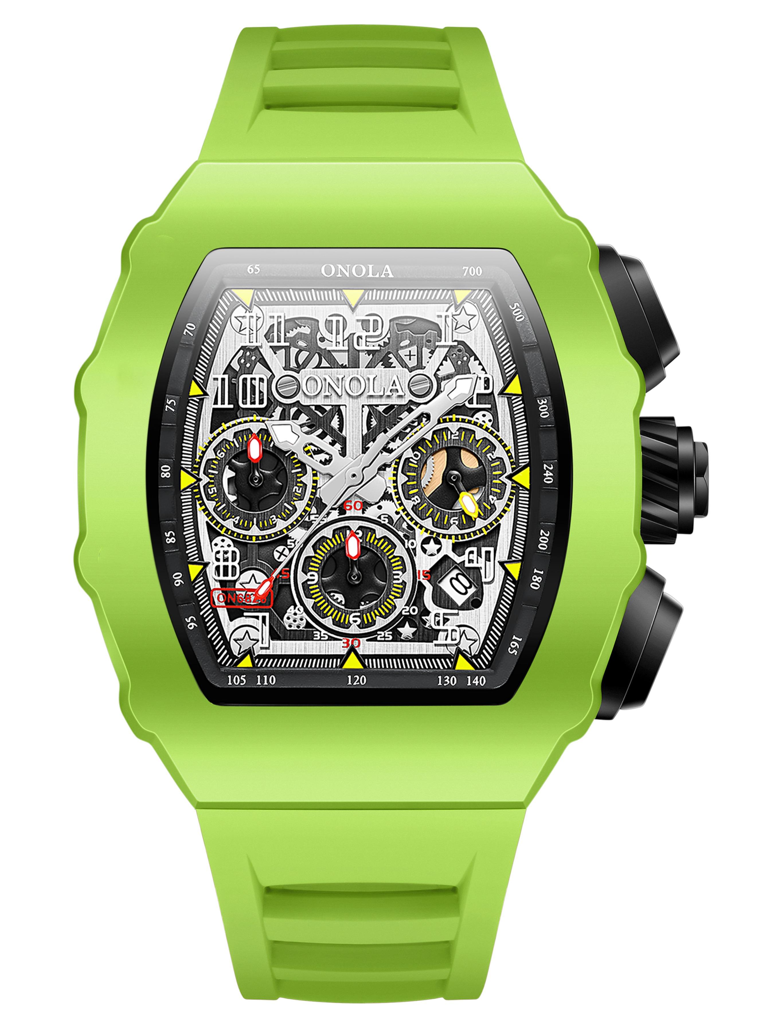 Onola Fashion Men's Quartz Watch, Multi-Function Timer, Waterproof Glowing Sports Watch for Outdoor Use, Perfect Gift for Any Occasion