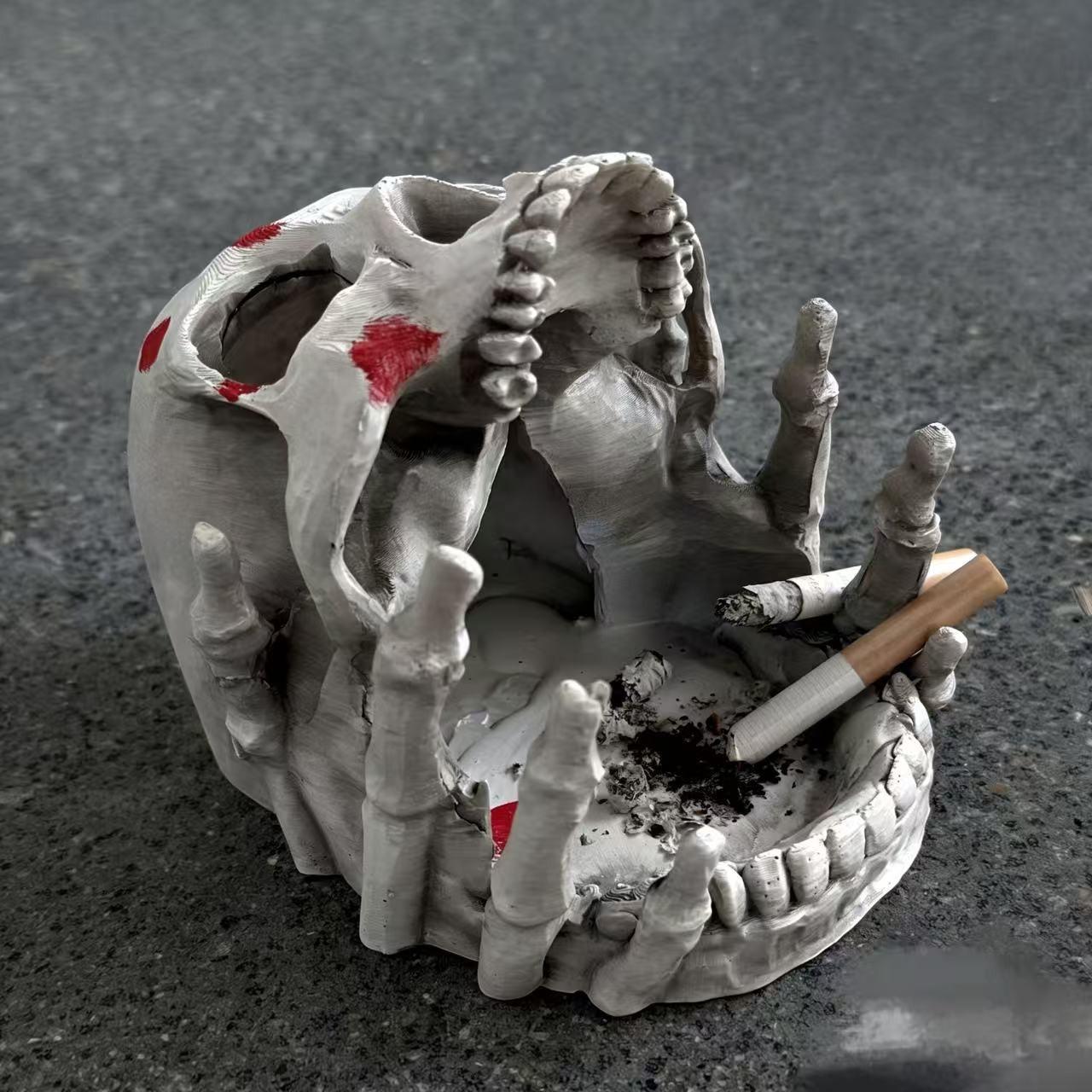 Gothic Halloween Skull Jewelry Box, Resin Desktop Storage Organizer, Multiple Compartments, Necklace Hooks, Ring Earring Holder, Home Decor