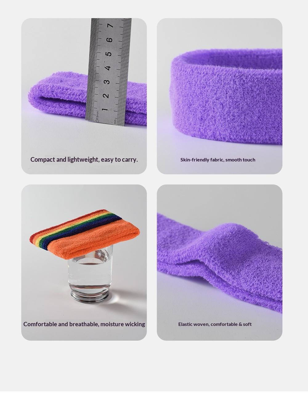 Unisex Sport Sweatband, Quick-Dry Anti-Slip Design, High Elasticity, Ideal for Gym Yoga Running Basketball, Outdoor Activities