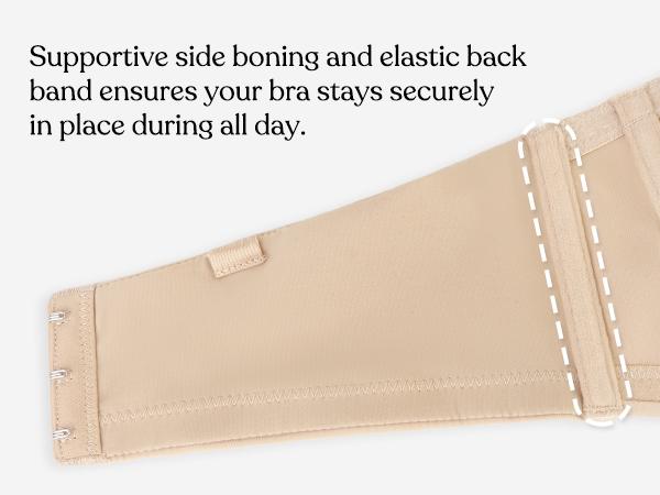 HSIA Fiery Unlined Anti-Slip Non-padded Seamless Comfort Underwire Plus Size Bandeau Strapless Bra for Big Bust Black Basic Bridal Minimalist TikTokShopBlackFriday