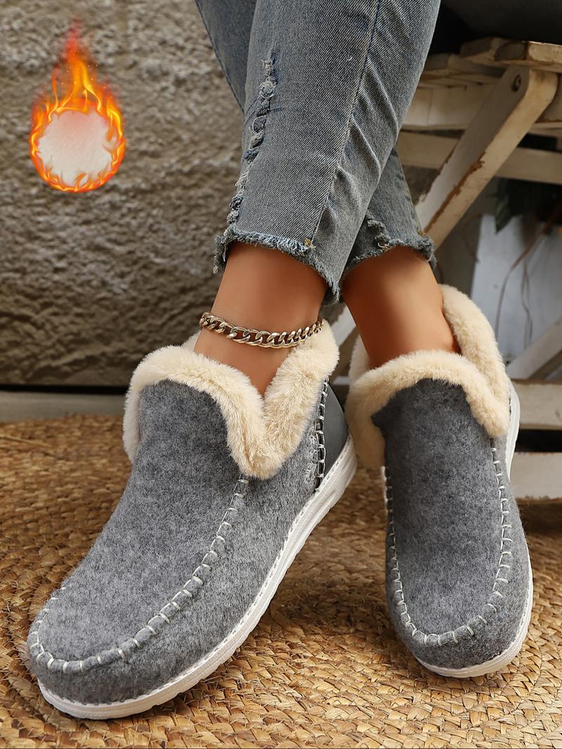 Women's Fashionable Patchwork Design Sneakers, Casual Comfortable Warm Soft Sole Shoes for Fall & Winter, Female All-match Round Toe Sports Shoes for Daily Wear, Lightweight Slip Ons