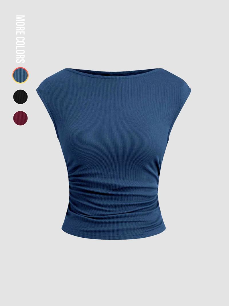 Women's Plain Tank Top, Casual Sleeveless Top for Summer, Women's Clothing for Daily Wear