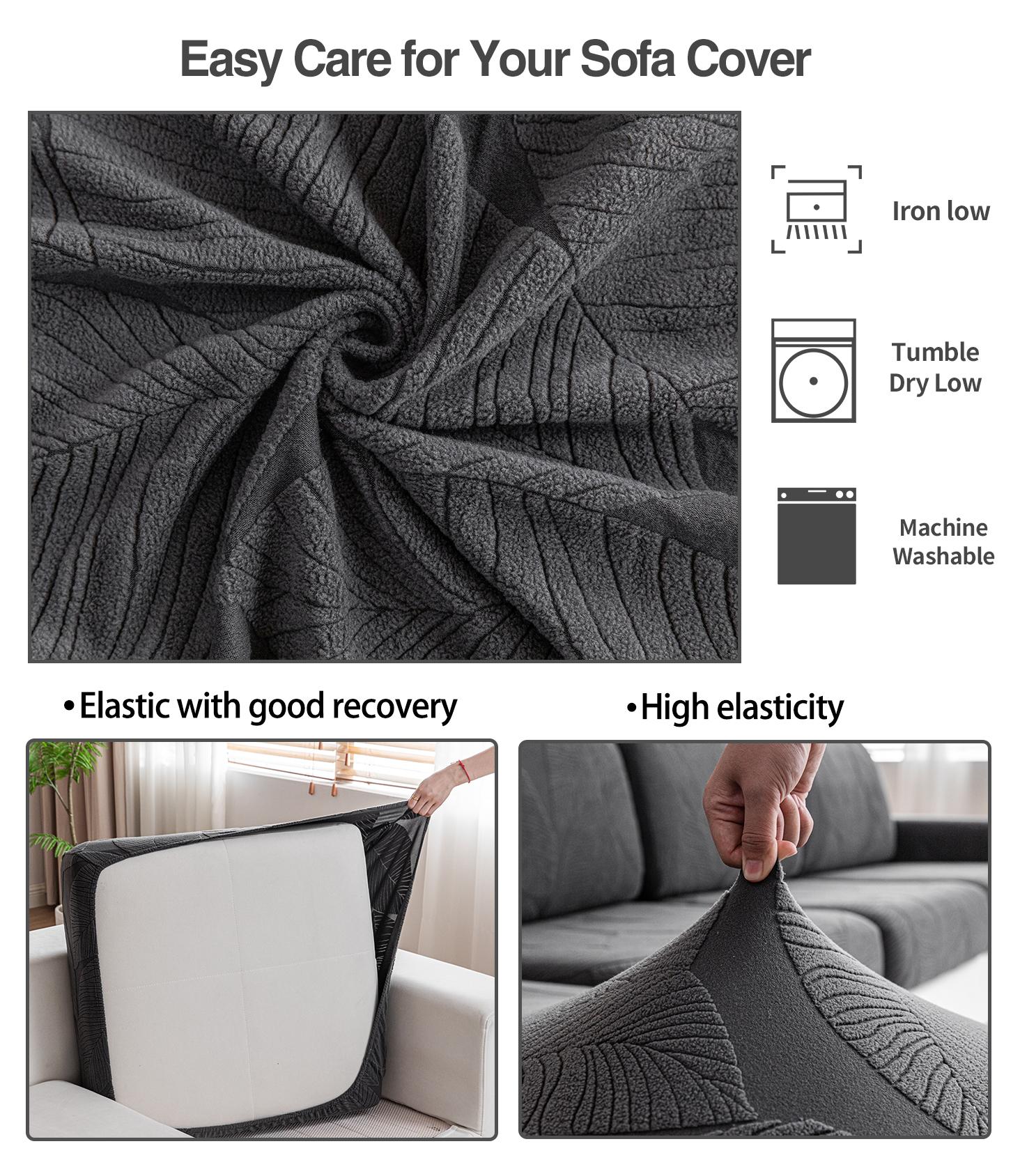 Elastic Sofa Cushion Cover, Modern Style Non-Slip Sofa Protector, Suitable for L-Type and 1234 Seat Sofas, Living Room Furniture Accessory
