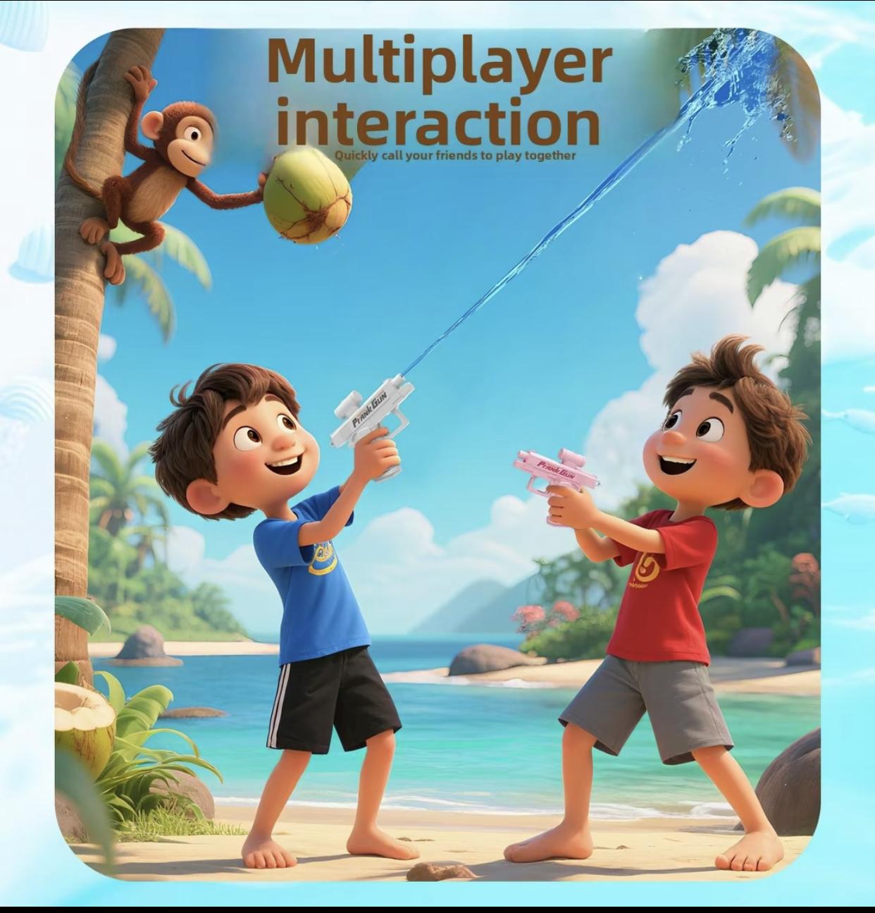 PrankWaterGunWater GunWaterblasterLargeCapacityOutdoor WaterCannonToy Automatic Water Gun Range: 8 Meters