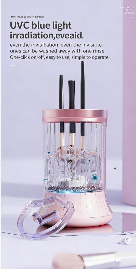 New USB Plug-In Makeup Brush Automatic Cleaner, Electric Lazy Person Quick Dry Cleaning Tool, Essential Beauty Accessory