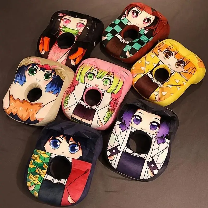 2026 New hot item Demon Slayer Plush Stuffed Massage Pillows Kimetsu No Yaiba Dakimakura Kawaii Anime Neck Pillow Cute Tanjirou Nezuko Cushions