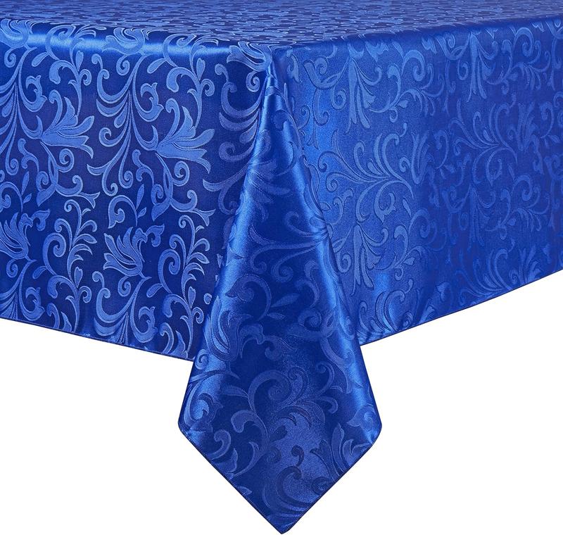 Sunfans Damask Jacquard Tablecloth Wipeable Durable for Dining Buffet Parties Camping Elegant Rectangle Table Cover Machine Washable Outdoor Living Furniture