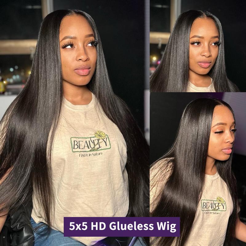 [28 In Only 95$] Bling Hair VIP 9x6 7x5 6x4 5x5 Glueless Wig Real Human Hair Bone Straight Ready To Wear Lace Closure Wig Transparent Pre Cut Lace Wig 180 Density Easy Go No Glue