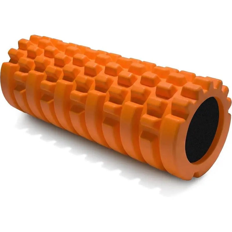 EVA Foam Roller - Medium Density Patented Texture Deep Tissue Massage Roller with 3 Zones, Wipe Clean Feature for Back, Legs Muscle Relief and Recovery Training