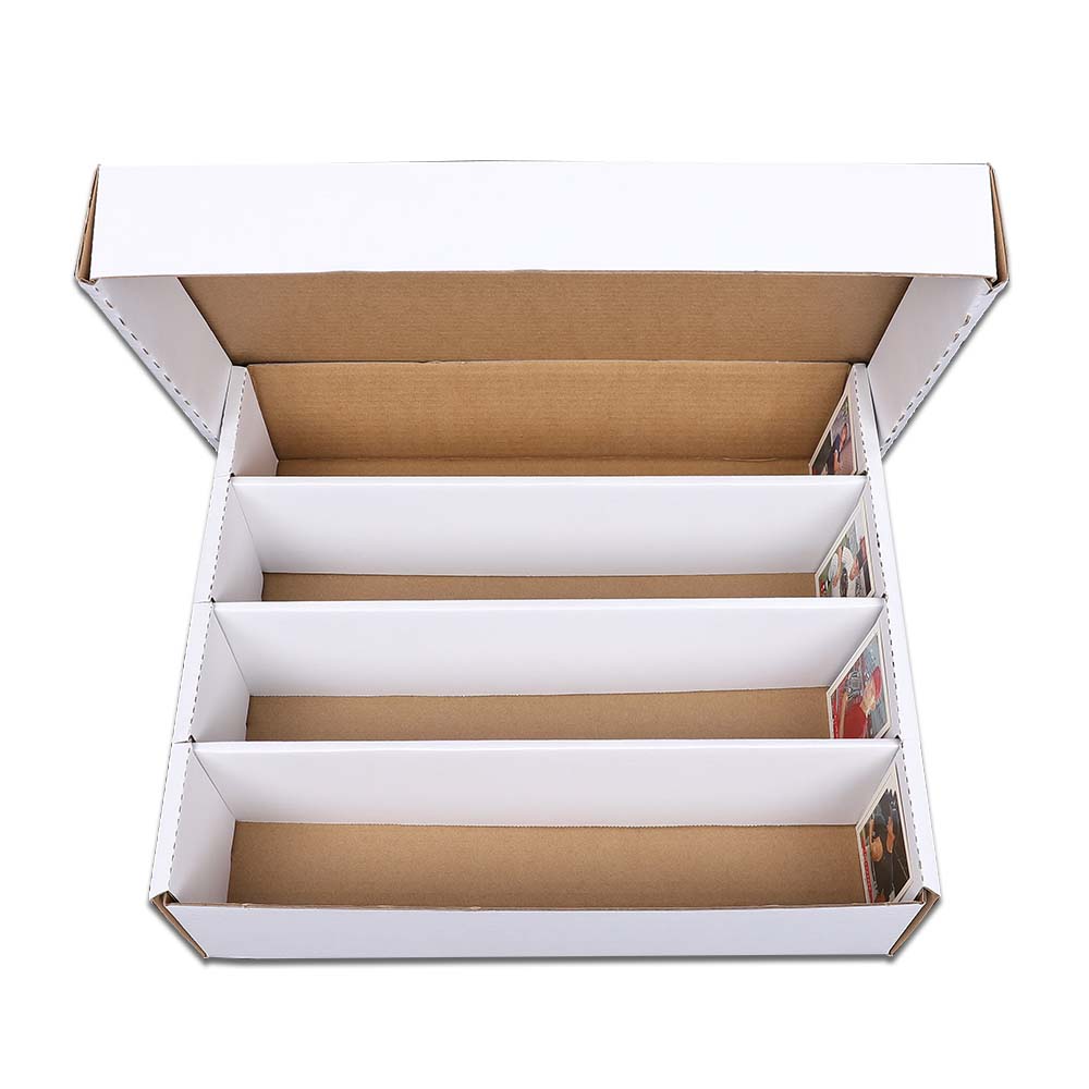 3pcs 3200 Count 4Row Corrugated Cardboard Trading Card Baseball Coin Slab Storage Box Upgrade version