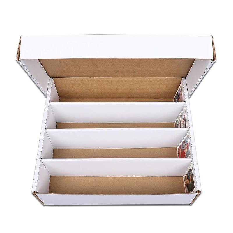 3pcs 3200 Count 4Row Corrugated Cardboard Trading Card Baseball Coin Slab Storage Box Upgrade version