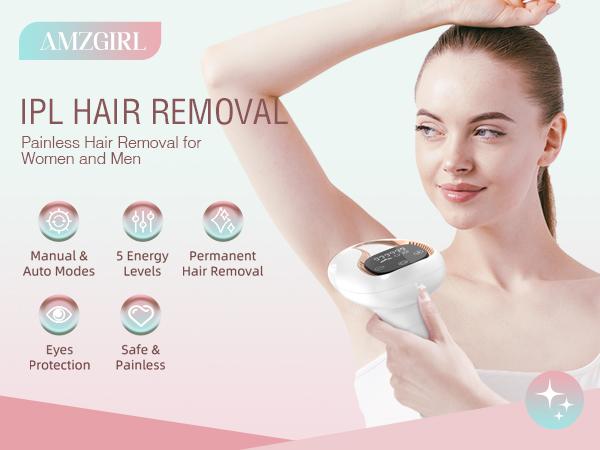 Laser Hair Removal , Painless IPL Laser Hair Removal Device At Home Hair Remover Machine for Women Men Electrolysis Permanent Epilator on Face Body Depilation
