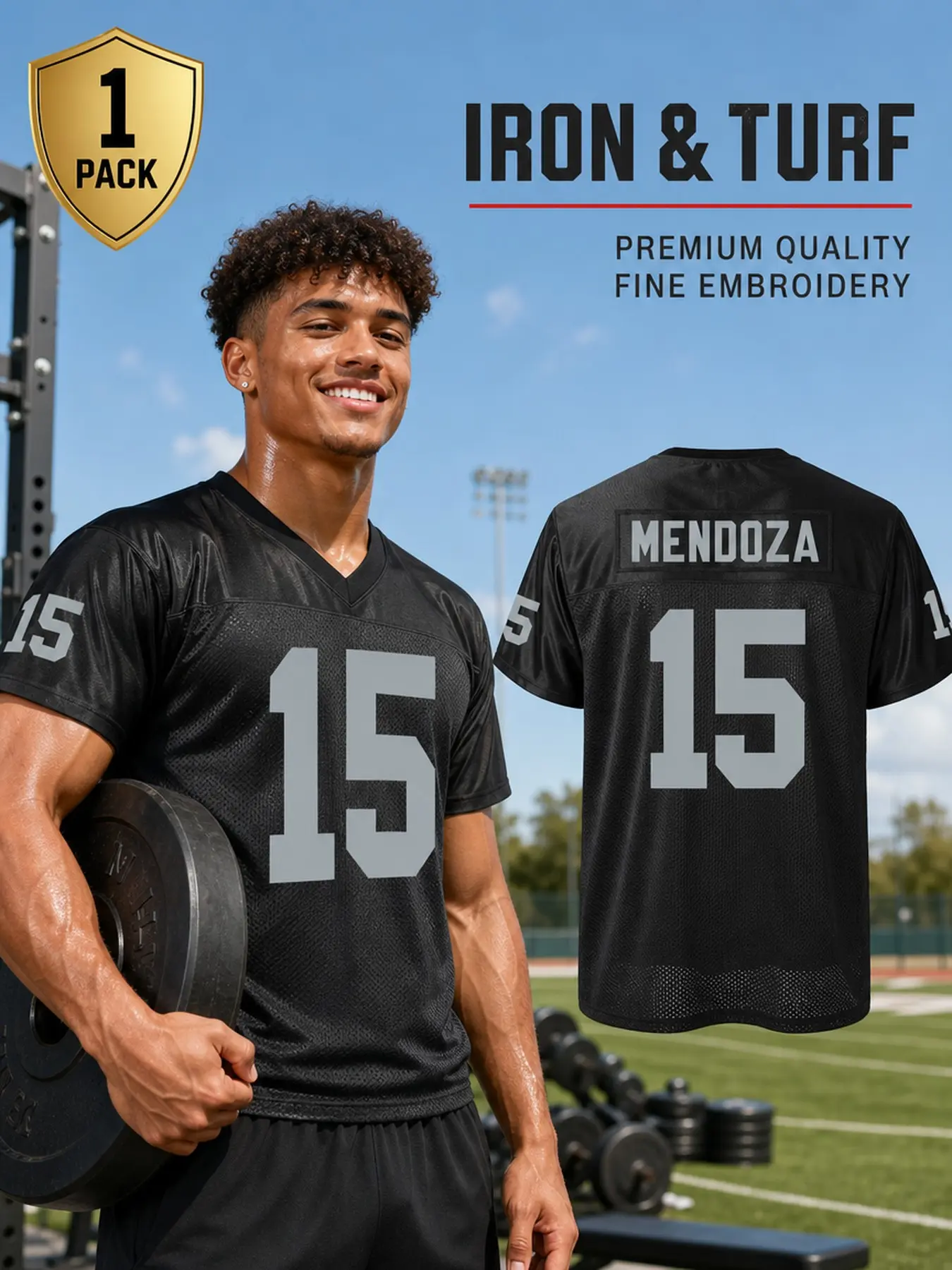 Men's Las Vegas #15 Embroidered American Football Jersey, Embroidery Jersey, Loose Breathable Short Sleeve Pullover Sportswear Top Mesh Shirts For Adults Suitable for Street Wear Hip Hop Football Style Training V Neck Jersey