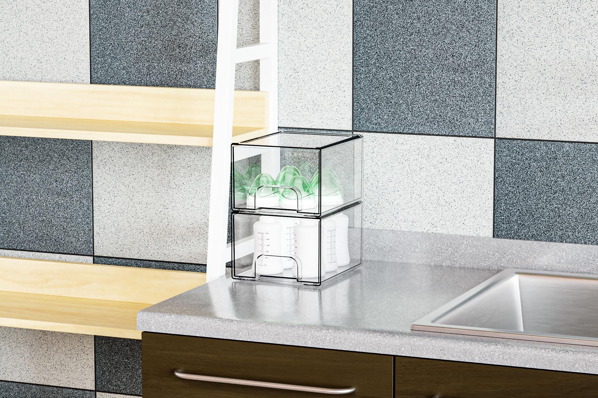 Cosmetic Storage Box Drawer Style Stackable Multi-Functional Organizer, Perfect Makeup Organizer for Home & Travel, Stylish & Practical Storage Solution