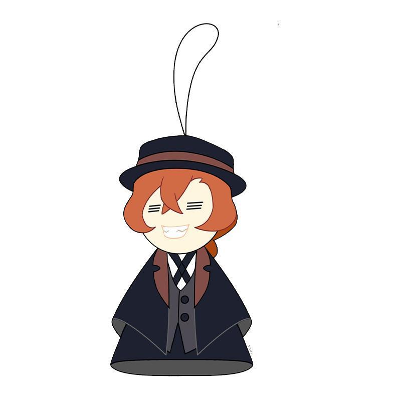 Bungou Stray Dogs Plush Pendant Keychain Dazai Osamu Nakahara Chuuya Ryunosuke Akutagawa Edogawa Rampo Anime Cosplay Gift