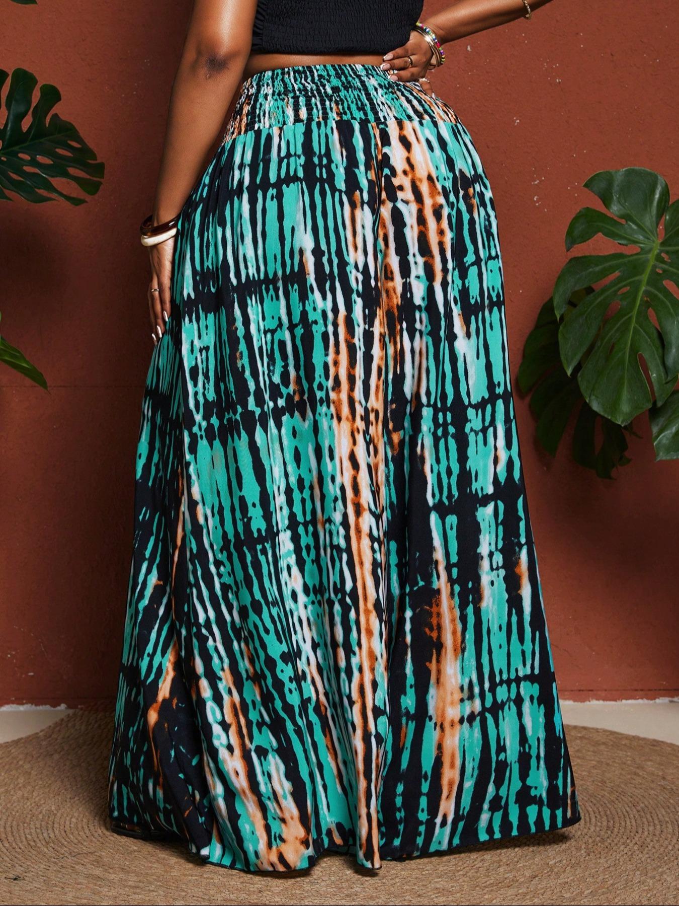 Plus Size Loose-Fit Vacation Pants, Bohemian Style Pants, Casual Trousers, Comfortable Casual Wear for Women & Men, Perfect for Travel & Daily Use, Tie-Dye Pattern