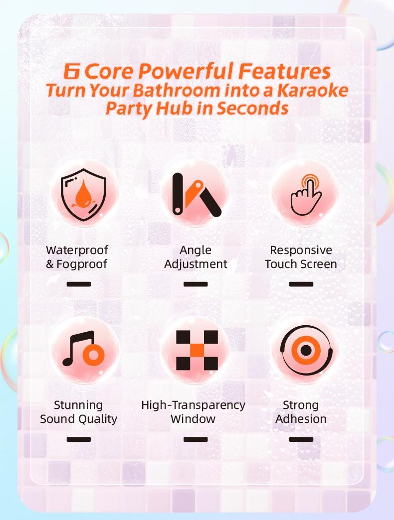 Waterproof Bathroom Bluetooth-compatible Speaker, Ideal for Humid Environments, Compatible with Android and iOS Devices, Audio Equipment for Bathrooms