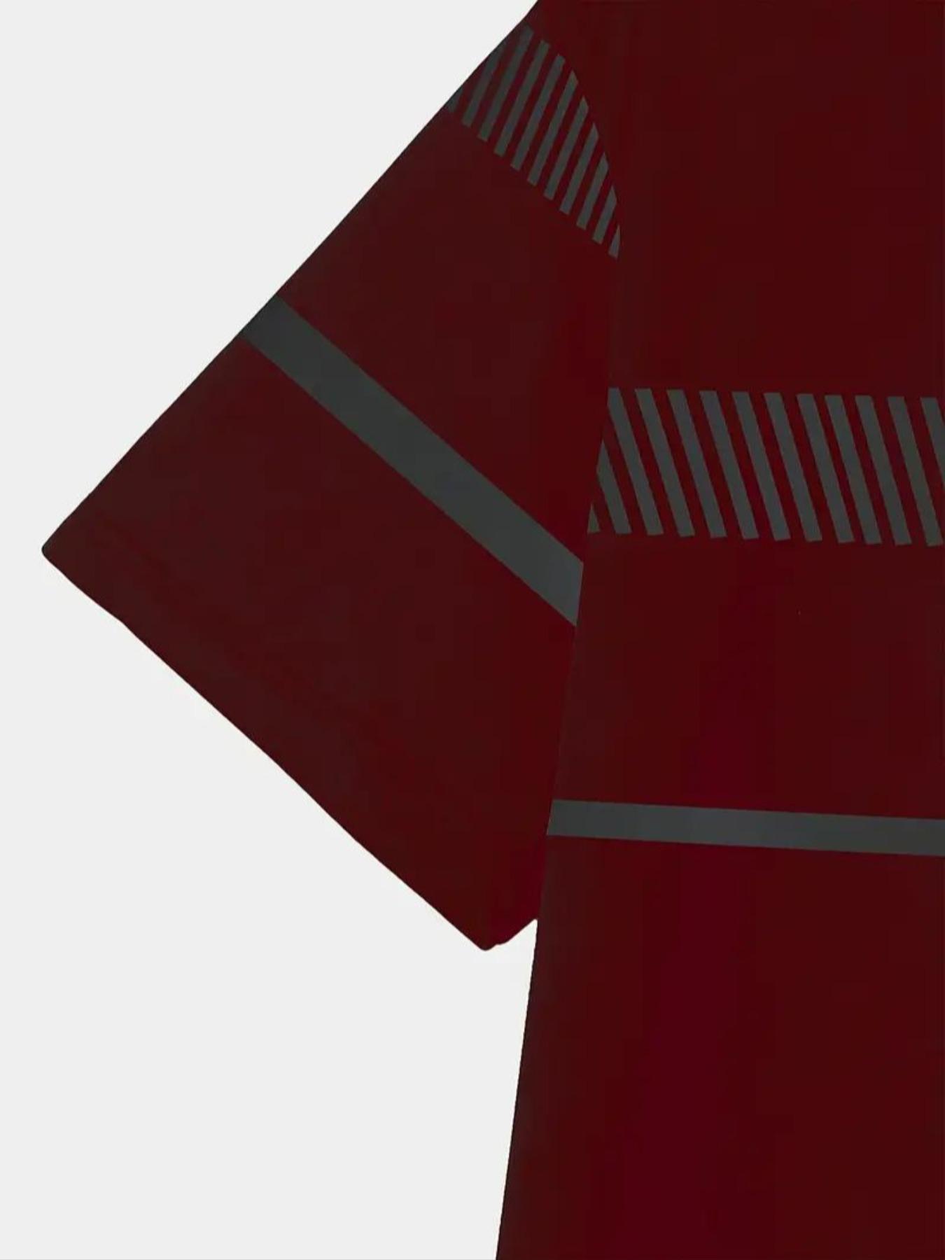 Men's Fashion Casual Streetwear Plaid T-Shirt, 100% Polyester, Round Neck, All Seasons Wear, Fitted Style