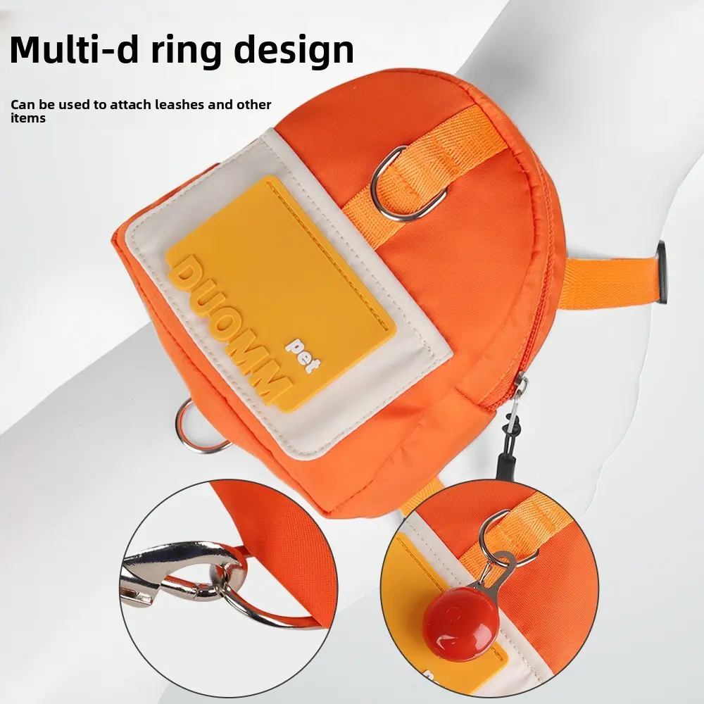 Small Medium Dog Leash Cartoon Backpack, Outdoor Pet Travel Gear, Cat & Puppy Harness, Portable Pet Supplies, Easy-To-Use Design