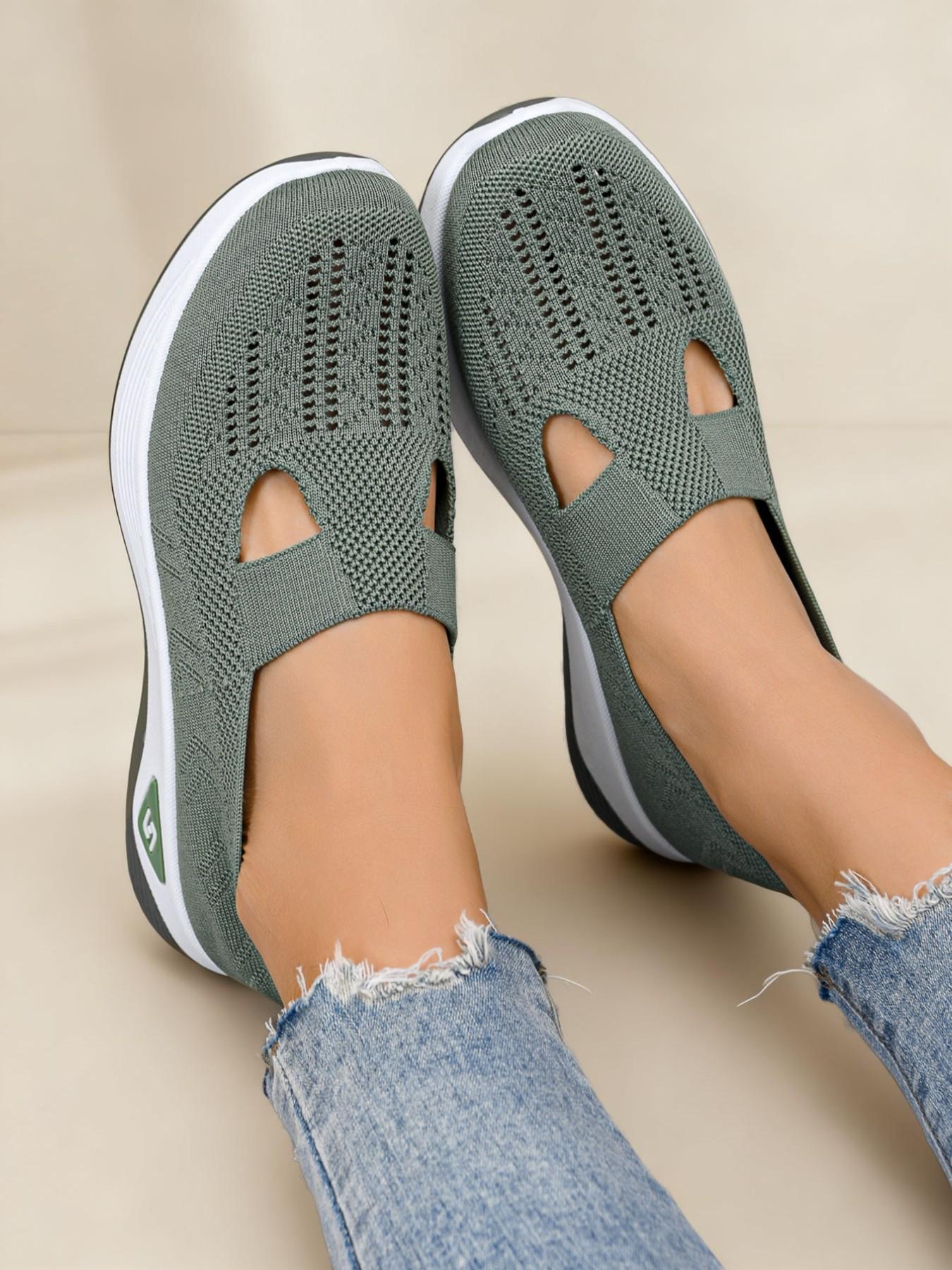 Women's Casual Sports Shoes, Comfortable Fashion Sneakers, Lightweight Soft Sole Mesh Shoes, Daily Outdoor Walking Shoes