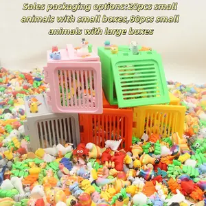 20/80 Piece Set 3D Printed Animal Models, Unique Decorative Animals, Room Decoration, Garden Ornaments, Aquarium Accessories, Birthday Gift, Garden Sculptures Statues, Desktop Statue