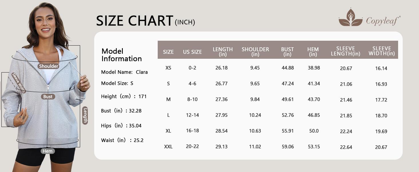 FireSwan Oversized Zip Up Hoodies for Women Long Sleeve Sweatshirts Y2K Casual Track Jackets with Pockets