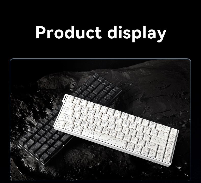 AK680 V2 wired gaming mechanical keyboard AJAZZ e-sports game specific axis ice island switch gaming player computer office compact mechanical keyboard 8K return rate RGB DIY multi scene applicability