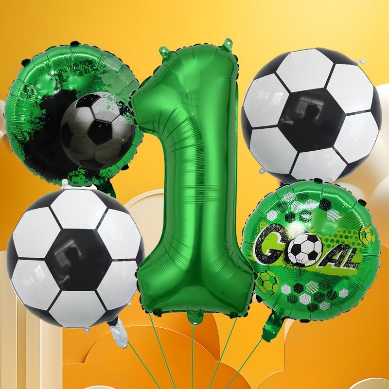 Premium Soccer Number Foil Balloons Multi Piece Set, Ideal for Sports Themed Parties, Club Events, Festivals, Venue Decor