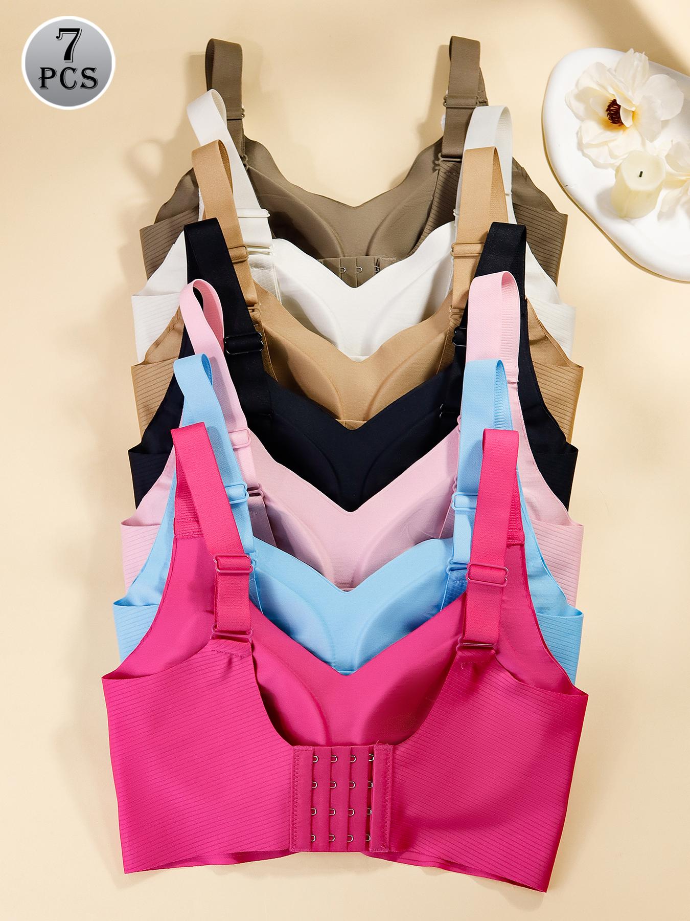 Women's Solid Wireless Bra, ComfortableBreathable Push Up Bra, Softness Lightweight,Lingerie for All Seasons, Pushbra